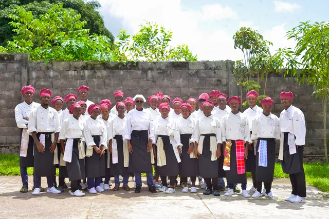 La promotion cuisine dans la cour